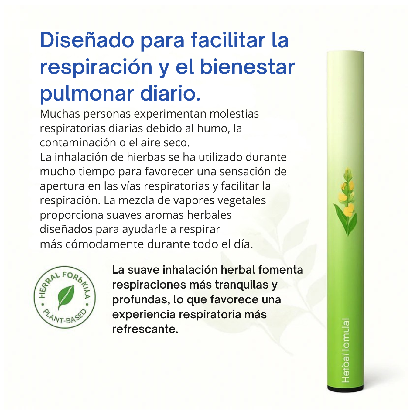 Stick Herbal Relajante: Alivia los pulmones, desintoxica y refresca el aliento